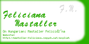 feliciana mastaller business card